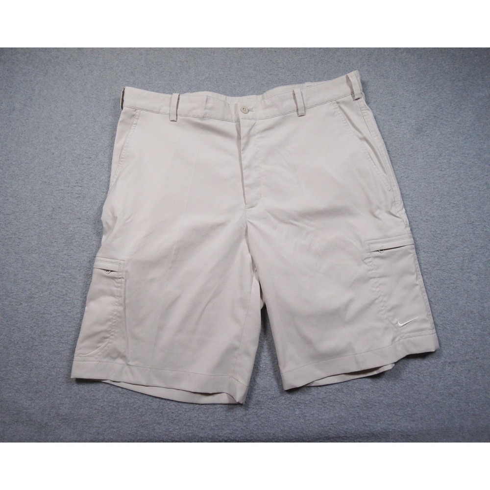Nike Golf Shorts Mens 36 Beige Chino Cargo Dri-FIT Performance Casual